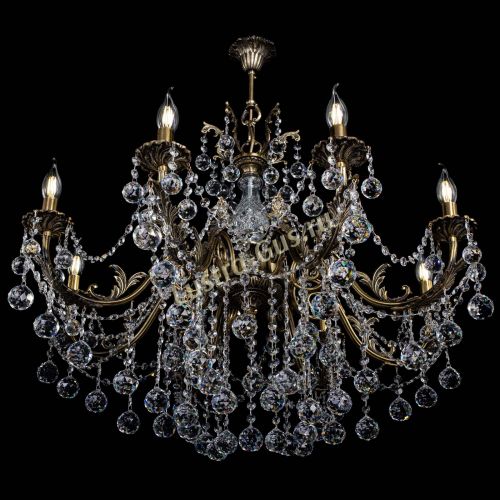 Люстра бронзовая Кассандра Алфея №8/1 шар в Санкт-Петербурге Гусь Хрустальный