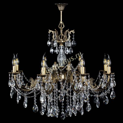 Люстра бронзовая Кассандра Алфея №8/1 звездочка в Санкт-Петербурге Гусь Хрустальный