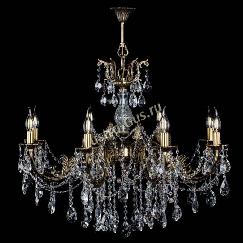 Люстра бронзовая Кассандра Алфея №8/1 звездочка в Санкт-Петербурге Гусь Хрустальный