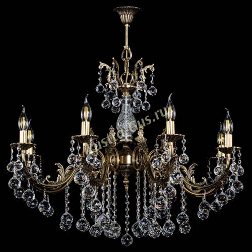 Люстра бронзовая Кассандра Алфея №8/2 шар в Санкт-Петербурге Гусь Хрустальный