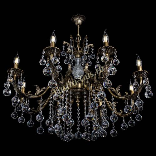 Люстра бронзовая Кассандра Алфея №8/2 шар в Санкт-Петербурге Гусь Хрустальный