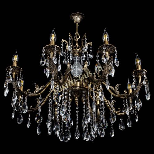 Люстра бронзовая Кассандра Алфея №8/2 журавлик в Санкт-Петербурге Гусь Хрустальный