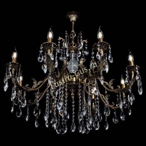 Люстра бронзовая Кассандра Алфея №8/2 журавлик в Санкт-Петербурге Гусь Хрустальный