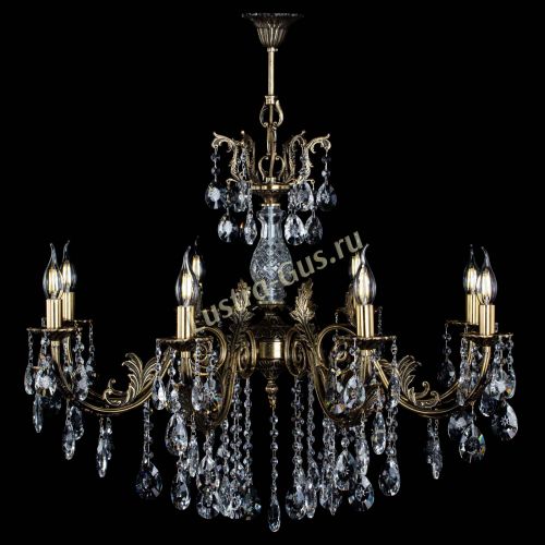 Люстра бронзовая Кассандра Алфея №8/2 звездочка в Санкт-Петербурге Гусь Хрустальный