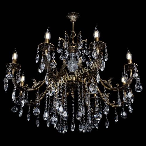 Люстра бронзовая Кассандра Алфея №8/2 звездочка в Санкт-Петербурге Гусь Хрустальный