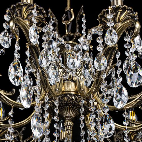 Люстра бронзовая Милана №9 журавлик в Санкт-Петербурге Гусь Хрустальный