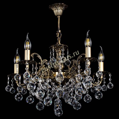 Люстра бронзовая Муза №5 шар в Санкт-Петербурге Гусь Хрустальный