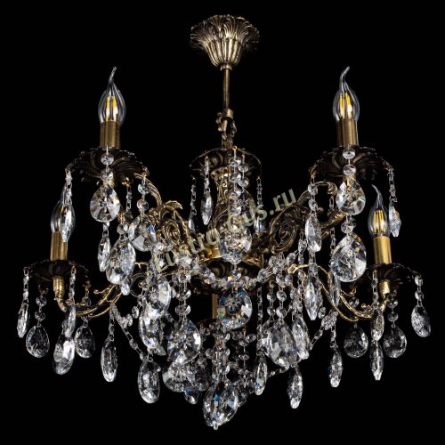 Люстра бронзовая Муза №5 звездочка в Санкт-Петербурге Гусь Хрустальный