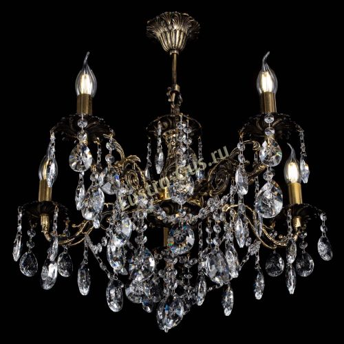 Люстра бронзовая Муза №5 звездочка в Санкт-Петербурге Гусь Хрустальный